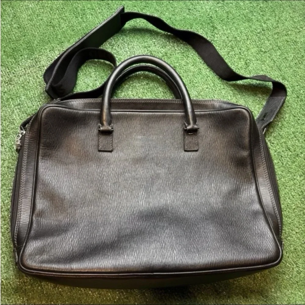 Salvatore Ferragamo Black Leather Men's Bag